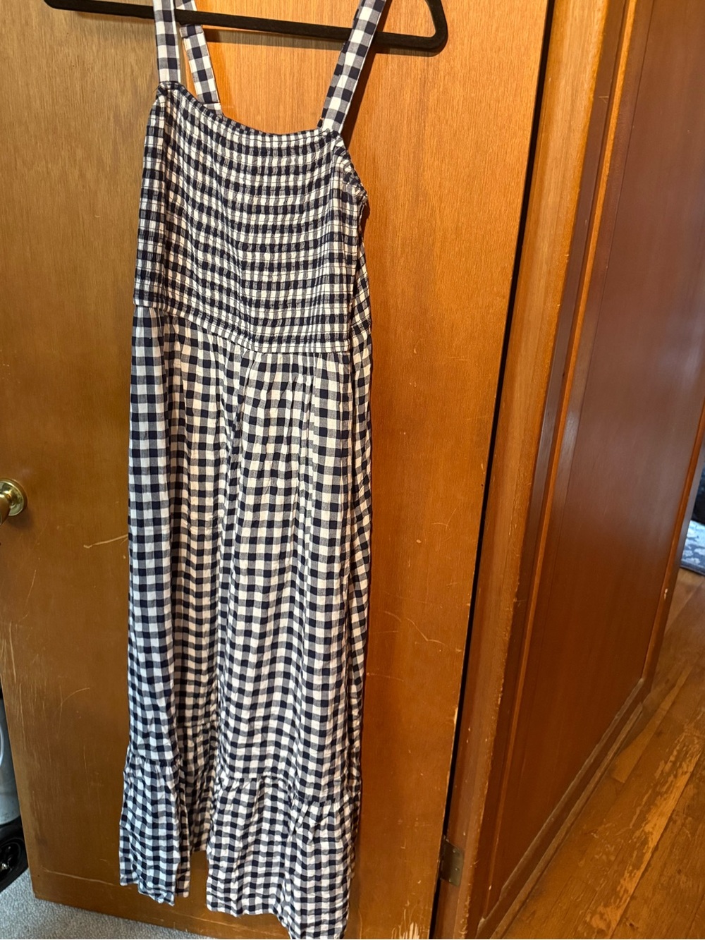 Lane Bryant Navy and White Gingham Sundress